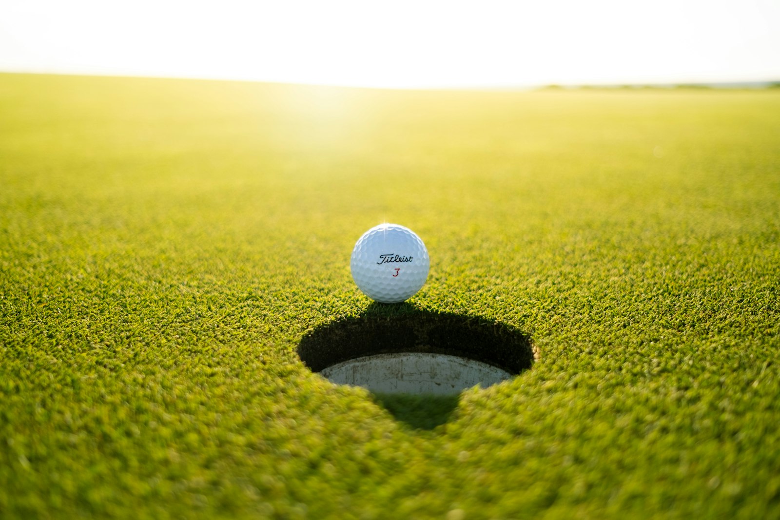 Golf course at sunset